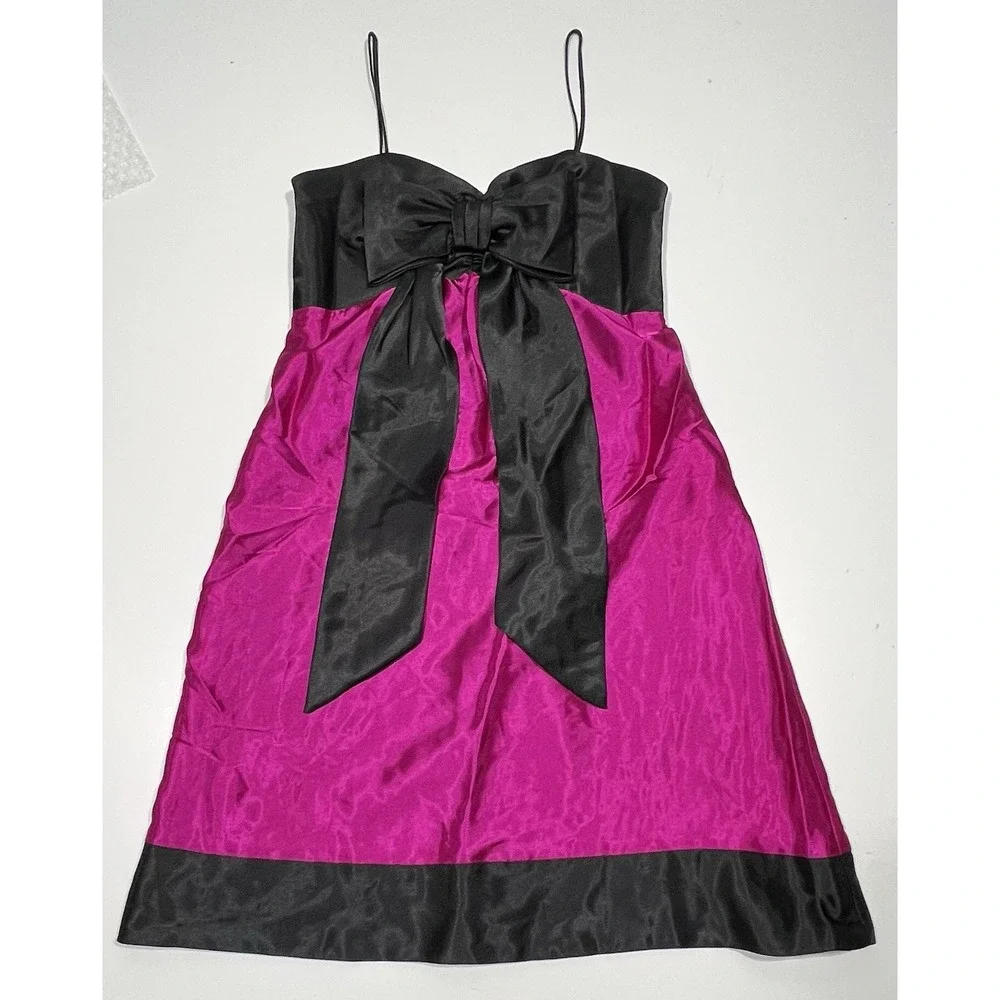 Jessica McClintock For Gunne Sax Pink And Black Teen Dress Size‎ 1 Read desc.